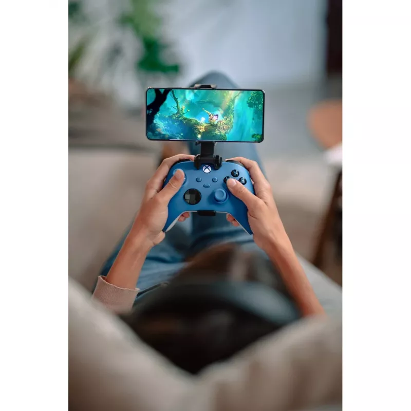 “Microsoft” belaidis “Xbox” valdiklis, mėlynas, baltas, “Bluetooth”/USB, žaidimų pultas, analoginis / skaitmeninis, “Android”, PC, “Xbox One”, “Xbox One S”, “Xbox One X”, “Xbox Series S”, “Xbox Series X”, “iOS”