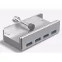 ALLNET ALL-USB3-HUB-4-CLIP sąsajos šakotuvas USB 3.2 Gen 1 (3.1 Gen 1) Type-A 5000 Mbit/s sidabrinis (ALL-USB3-HUB-4-CLIP)