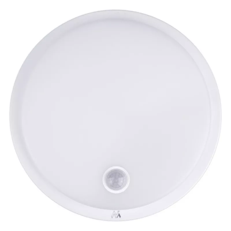 LED lempa su PIR jutikliu MACLEAN MCE525 W — lauko LED šviestuvas su judesio jutikliu