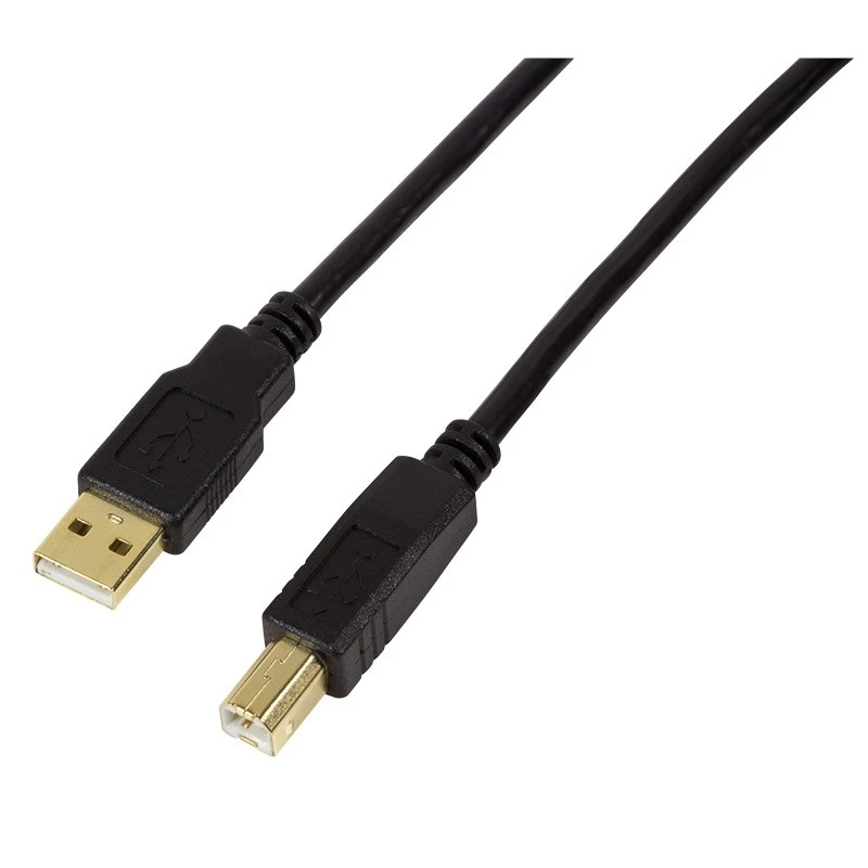 USB kabelis LogiLink UA0264 USB 2.0 10 m USB A USB B juodas