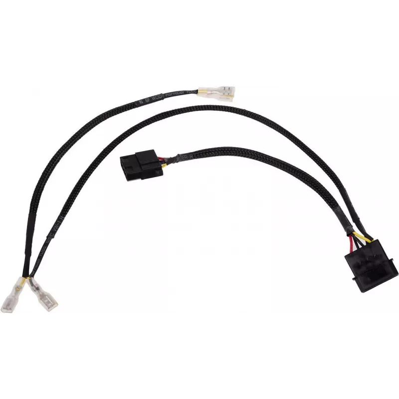Alphacool 4Pin Molex dvigubas adapteris Alphacool magnetiniam vožtuvui - juodas 50cm EOL (18517)