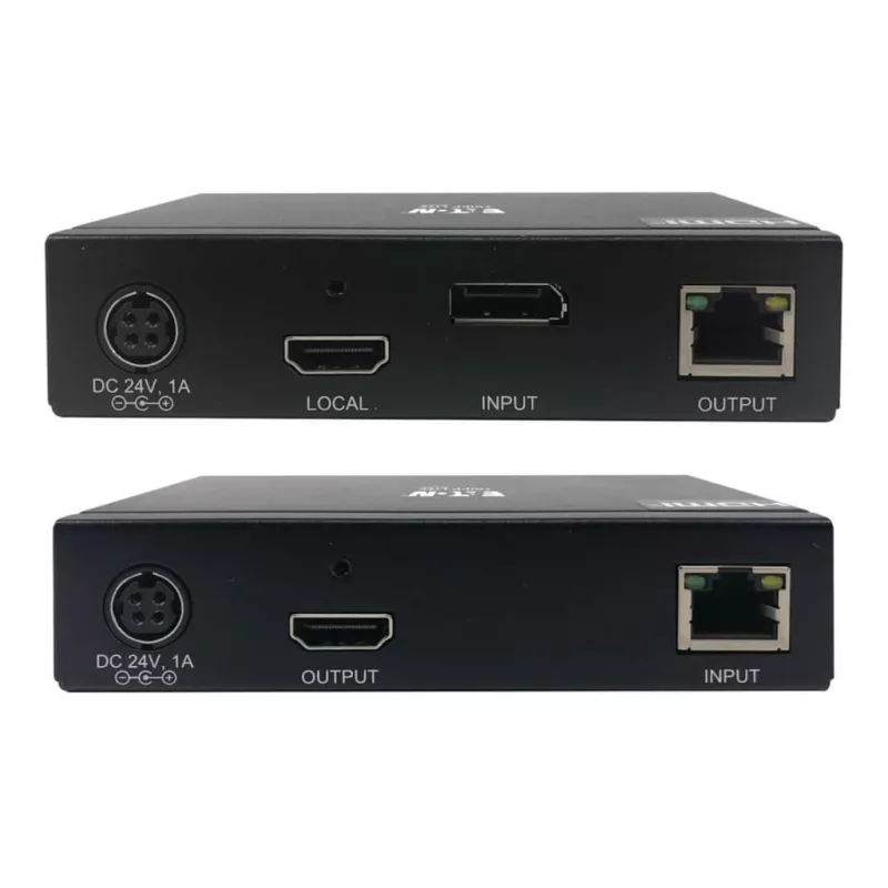 Eaton Tripp Lite Series DisplayPort į HDMI per Cat6 praplėtimo rinkinys su KVM palaikymu, 4K 60Hz, 4:4:4, USB, PoC, HDCP 2.2, iki 230 pėdų, TAA - Vaizdo/garso praplėtimas, HDMI, Di