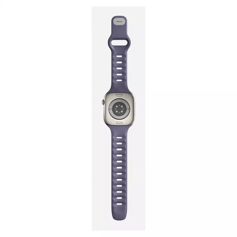 Nomad Tempo juosta, violetinė guma, suderinama su išmaniuoju laikrodžiu, 18 mm plotis, riešui 135–175 mm