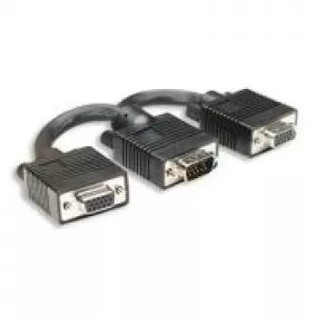 Manhattan SVGA Y laidas - VGA skirstytuvas - HD-15 (VGA) (M) to HD-15 (VGA) (W) - 2 cm - formuotas - juodas (304559)