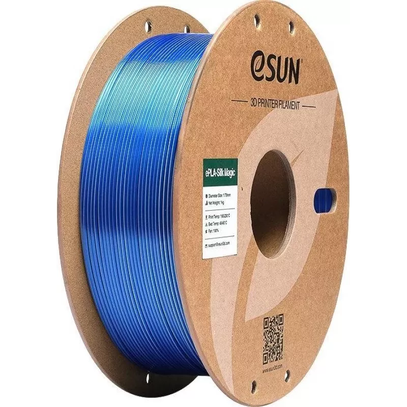 EPLA-SILK MAGIC 1,75mm BLUE SILVER 1kg ESUN 3D FILAMENTAS (EPLA-SILKMAGIC-P175US1)