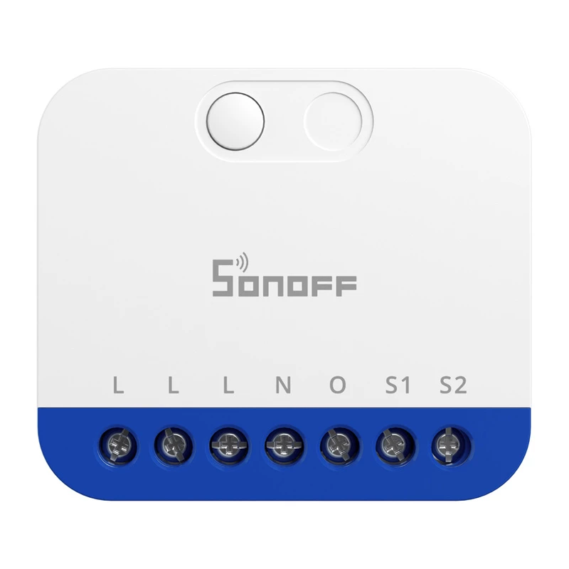 Išmanusis mini „Wi‑Fi“ pritemdymo valdiklis „Sonoff MINI‑DIM“ – kompaktiškas montuojamas į sieną modulis, skirtas LED / apšvietimo pritemdymui, suderinamas su „Matter“