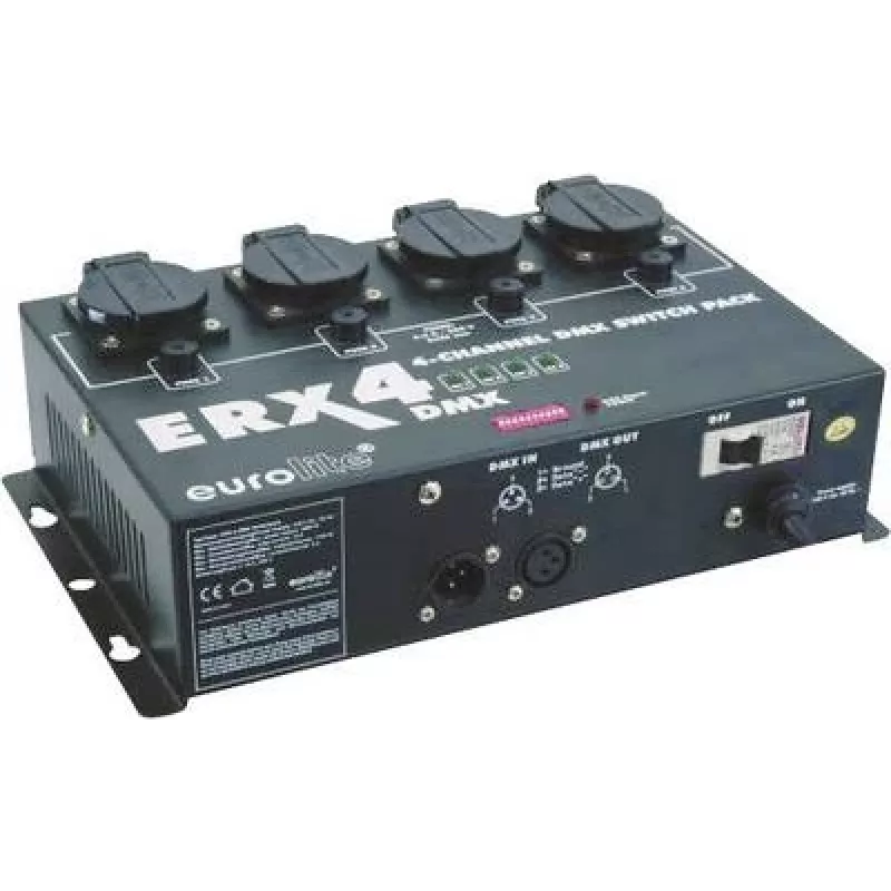 DMX komutatorius EUROLITE ERX-4 4 kanalų DMX valdiklis apšvietimo įrenginiams