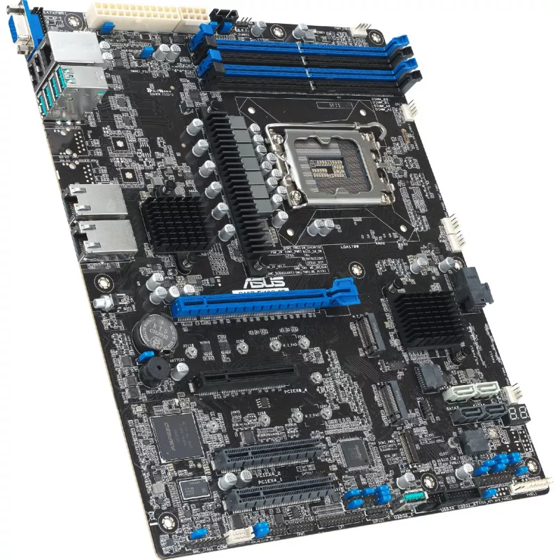 Serverinė pagrindinė plokštė ASUS P13R-E/10G-2T LGA 1700 ATX, Intel lustų rinkinys, DDR5 ECC UDIMM, 4x DIMM, 2x 10Gb RJ-45, 8x SATA III, 2x M.2
