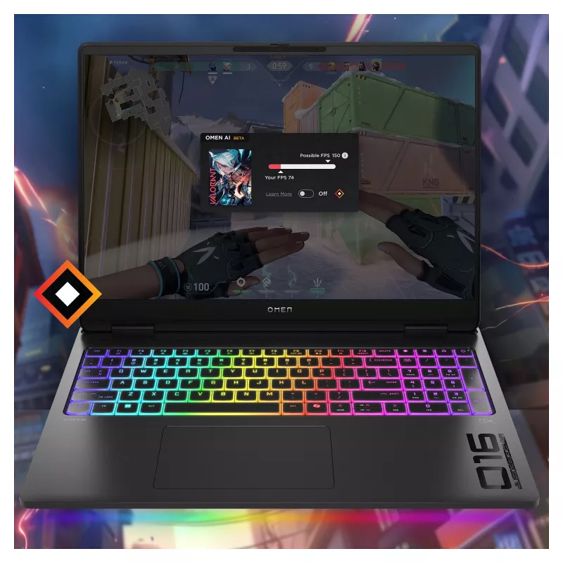 HP OMEN by MAX 16-ah0095ng CU 9 275HX, NVIDIA GeForce RTX 5080, 32GB 2TB SSD W11Home - Išdėstymas gali būti vokiškas
