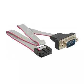 Nuoseklusis laidas DeLOCK 89900 pilkas 0,25 m RS-232 DB9 9 kontaktų COM
