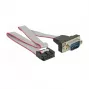 Nuoseklusis laidas DeLOCK 89900 pilkas 0,25 m RS-232 DB9 9 kontaktų COM
