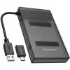Saugyklų įrenginių prijungimo stotelė GRAUGEAR G-2603-AC USB 3.2 Gen 1 juoda HDD SSD 2,5 colio