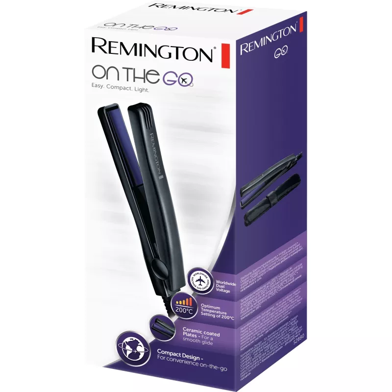 Remington S2880 plaukų formavimo priemonė Tiesinimo lygintuvas Šiltai juoda