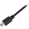 USB 2.0 laidas, USB-A kištukas > Mini-USB kištukas (juodas, 2,0 metro, dvigubai ekranuotas)