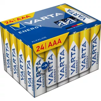 Šarminės mikro (AAA) baterijos Varta ENERGY Cube 24 vnt. pakuotėje (MPN 4103229234)