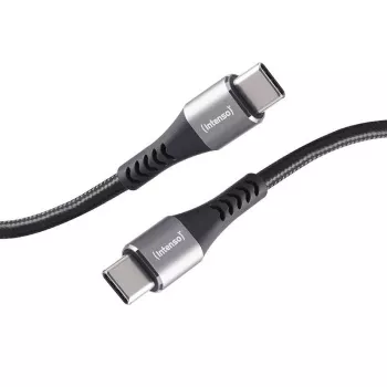 USB-C laidas INTENSO 7901000 — 1,5 m, juodas, USB-C į USB-C įkrovimo ir duomenų laidas