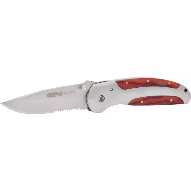 Sulankstomas peilis ks tools 907.2190, ašmenų ilgis 220,0 mm, su fiksavimo mechanizmu