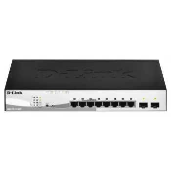 D-Link DGS-1210-08P/E valdomas L2 Gigabit Ethernet (10/100/1000) maitinimas per Ethernet (PoE) juoda