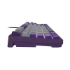 NATEC Fury žaidimų klaviatūra Kanabo K2 US balta foninė mechaninė pilkai violetinė