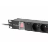 LANBERG PDU-07E-0200-IEC-BK PDU 1U 10A 7 kištukiniai lizdai French 2m Juoda