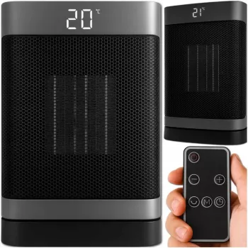 Extralink keraminis elektrinis bokštinis šildytuvas 1500W LED nuotolinio valdymo pultas