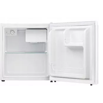 Šaldytuvas HEINRICH'S HKB 4188 baltas — rankinis atšildymas, 45 L, 1 lentyna, 39 dB, 500×445×468 mm