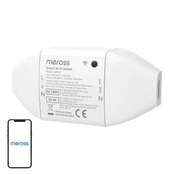 Išmanusis WiFi jungiklis Meross MSS715MA-UN suderinamas su Matter – vieno kanalo sieninis relė namų automatizavimui