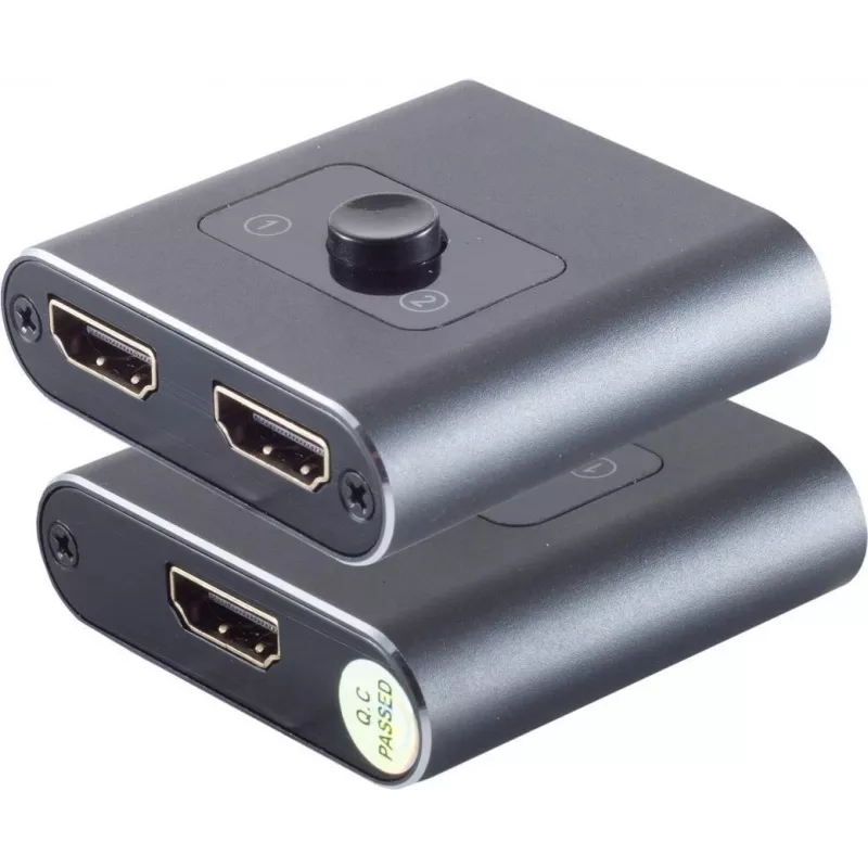HDMI jungiklis ShiverPeaks SP05-02010 2x1 dvikryptis metalinis korpusas 4K2K