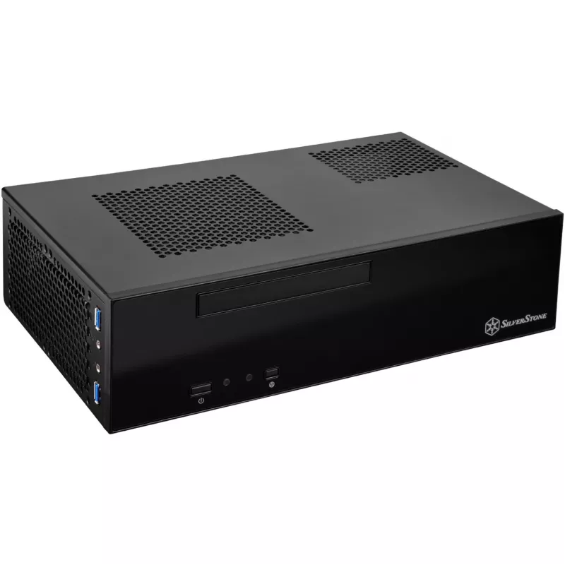 SilverStone MILO ML09 - Stalinis - Mini-ITX - be maitinimo bloko (SFX12V) - Juoda - USB/Audio (SST-ML09B)