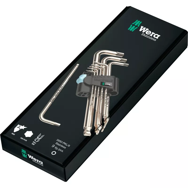 Wera 05073544001 šešiabriaunių raktų L formos rinkinys metrinis 9 vnt.