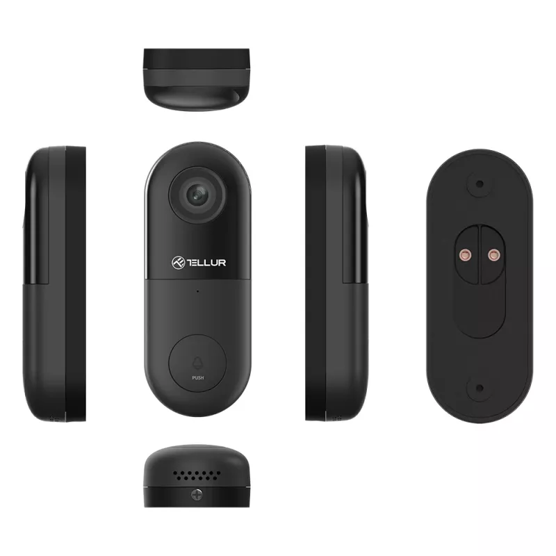 Vaizdo durų skambutis Tellur T-MLX46892 1080P laidinis PIR judesio jutiklis