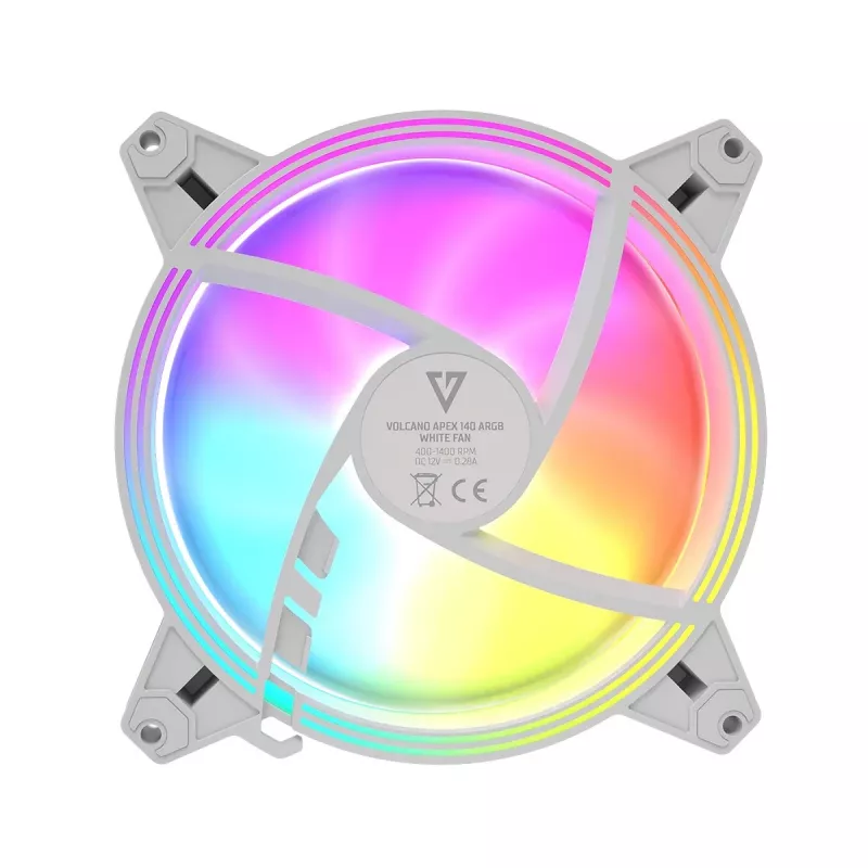 Korpuso ventiliatorius MODECOM VOLCANO APEX 140 ARGB White 140mm