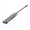 USB-C šakotuvas FIXED FIXHU-MN-GR 5 prievadų mini nešiojamiesiems kompiuteriams ir planšetėms
