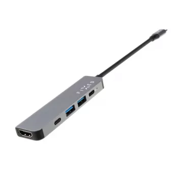 USB-C šakotuvas FIXED FIXHU-MN-GR 5 prievadų mini nešiojamiesiems kompiuteriams ir planšetėms