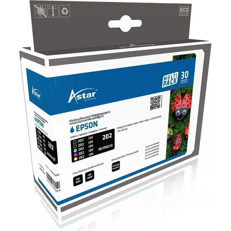 AS70704 ASTAR EPSON XP6000 rašalo (5) ST T02E74010 / 202 1x7,1ml+ 4x4,8ml cmyphbk (AS70704)