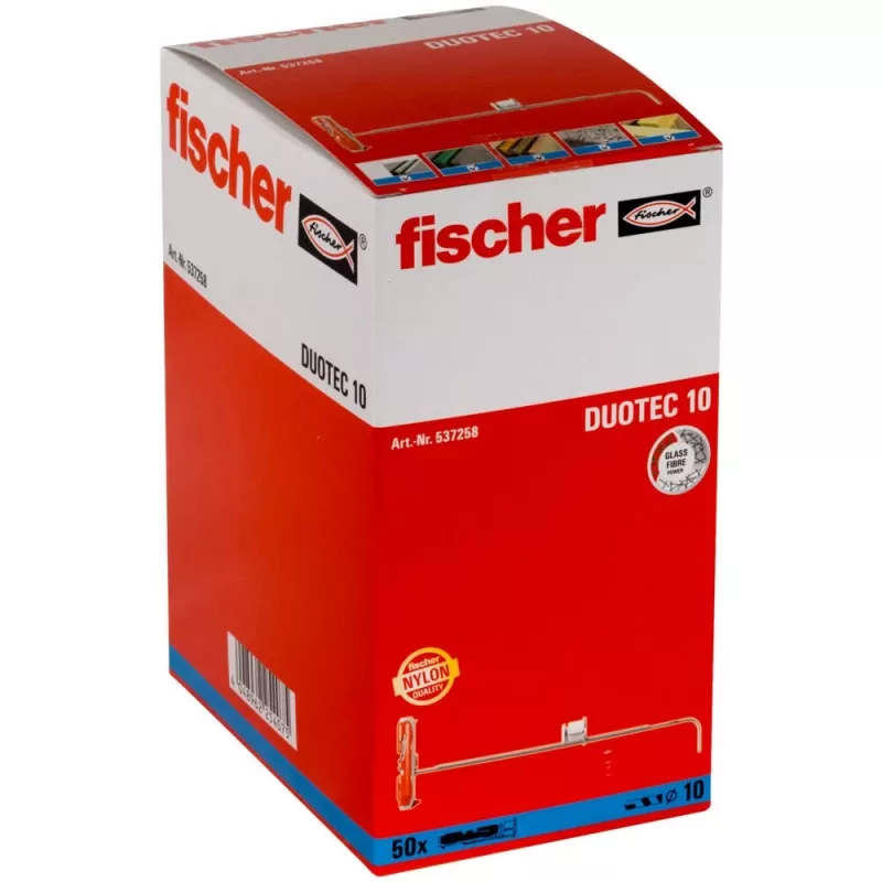 Fischer 537258 sraigtinis inkaras / sieninis kaištis 50 vnt. Varžtų ir kaiščių rinkinys 50 mm