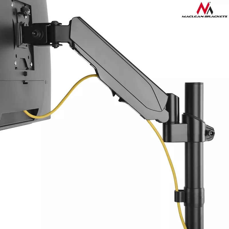 Stalinis monitoriaus laikiklis MACLEAN MC-775 32 colių (81,3 cm) ekranams, VESA 75x75–100x100, iki 8 kg, pilkas