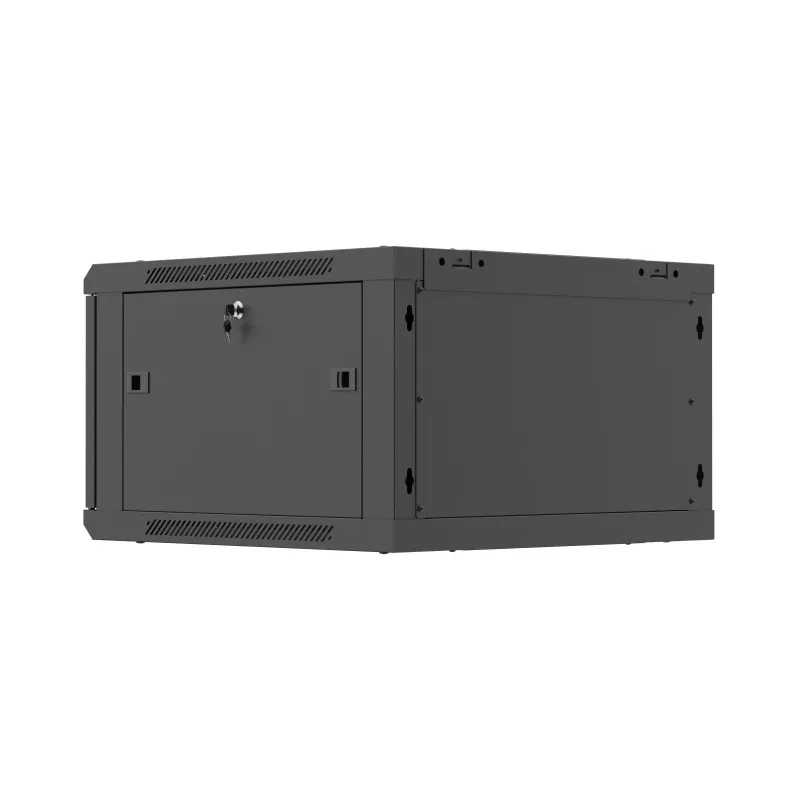 Sieninis 19 colių 6U 600x600 spintos stovas juodas