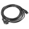 Maitinimo laidas LANBERG CA-C13C-11CC-0050-BK — 5 m, C13 jungtis į CEE7/7, kampuota C13