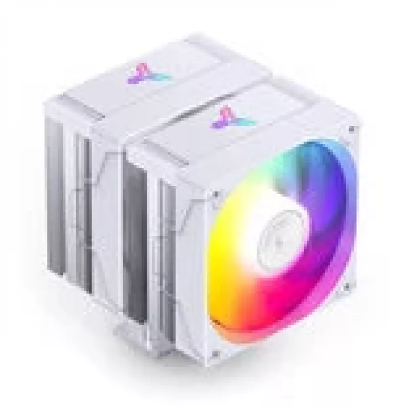 CPU aušintuvas Jonsbo CR-3000E Dual-Tower ARGB White, dviejų bokštų oro aušintuvas su ARGB apšvietimu
