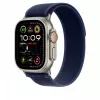 Apple 49mm Blue Trail Loop - S/M - Natural Titanium Finish