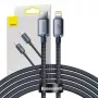 „Baseus CAJY000301“ mobiliojo telefono laidas, pilkas, 2 m, USB C, Lightning