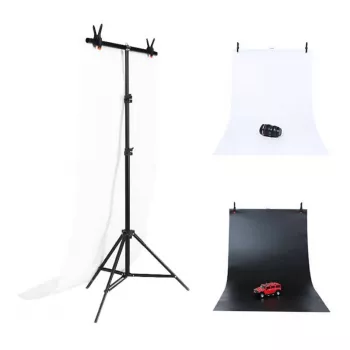 Foto studijos fono laikiklis Puluz 70x200cm + fonai 2 vnt. DCA0976