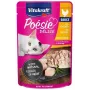 Šlapias kačių ėdalas Vitakraft Poésie Delice su vištiena, 85 g pakelis, suaugusioms katėms, 84 % drėgmės, 8 % baltymų