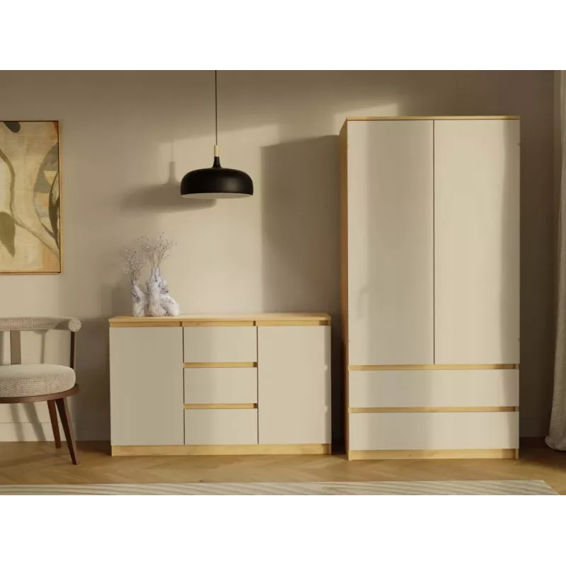 MALWA SS-90 wardrobe artisan ąžuolas/kašmyro