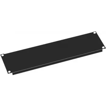 VALUE tuščia panelė - juoda RAL 9005 - 3U - 48,3 cm (19 col.)