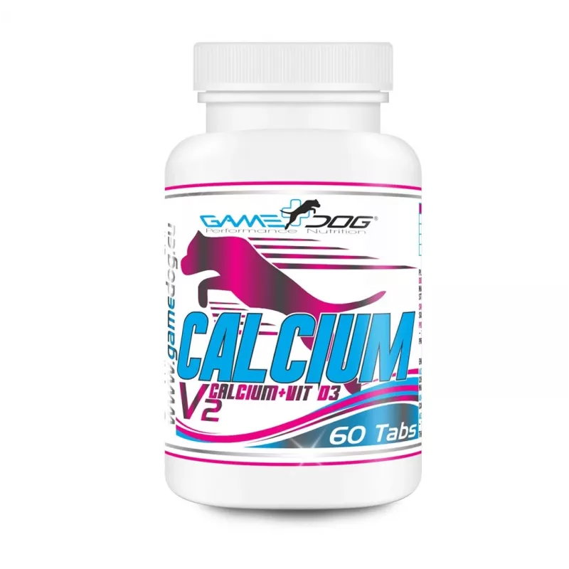 GAME DOG Calcium+D3 V2 - papildai šunims - 60 tablečių