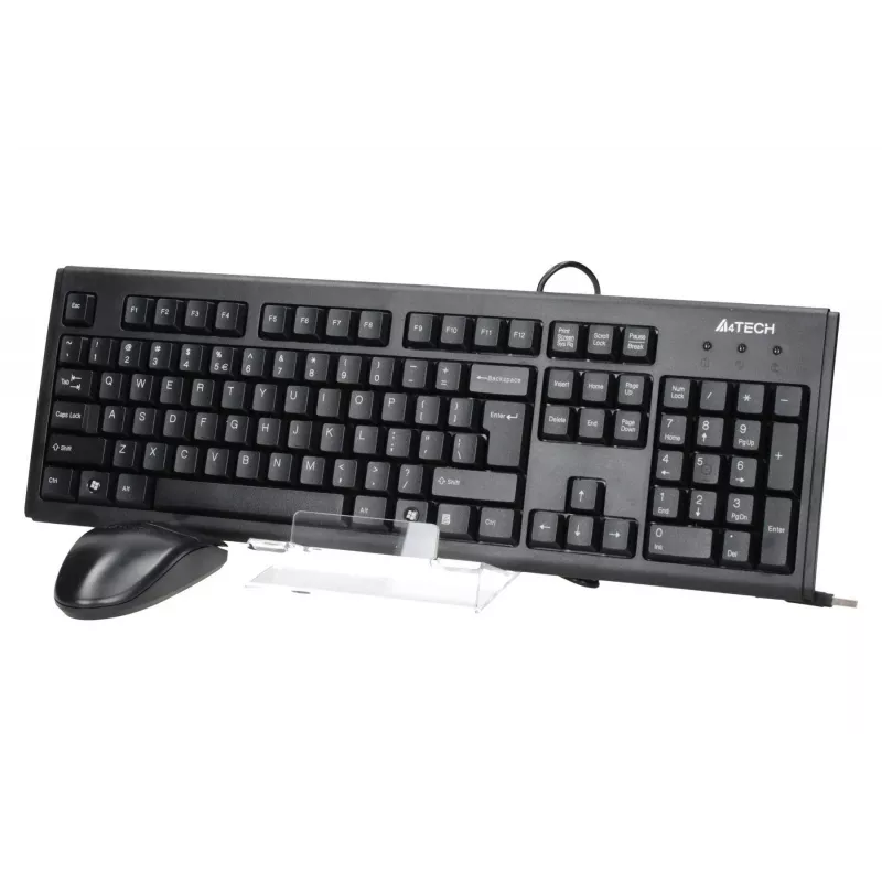 A4Tech Km-72620D - Klaviatūros ir pelės rinkinys - USB - US - Juoda