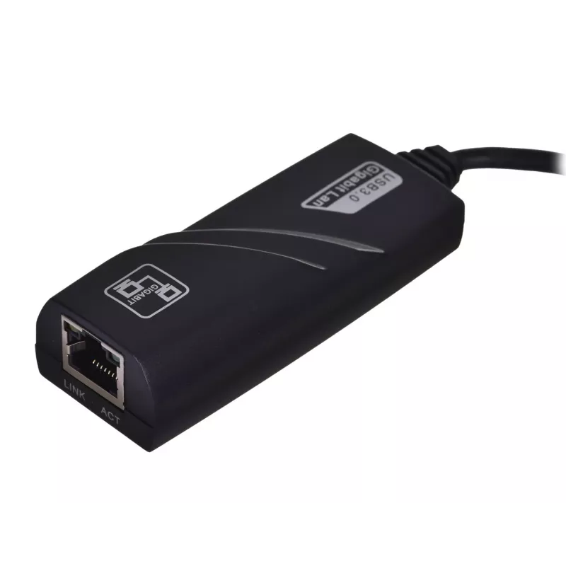 Sąsajos plokštė Akyga AK-AD-31 USB 3.2 Gen 1 prie Gigabit Ethernet (1000 Mbps), RJ-45, juoda