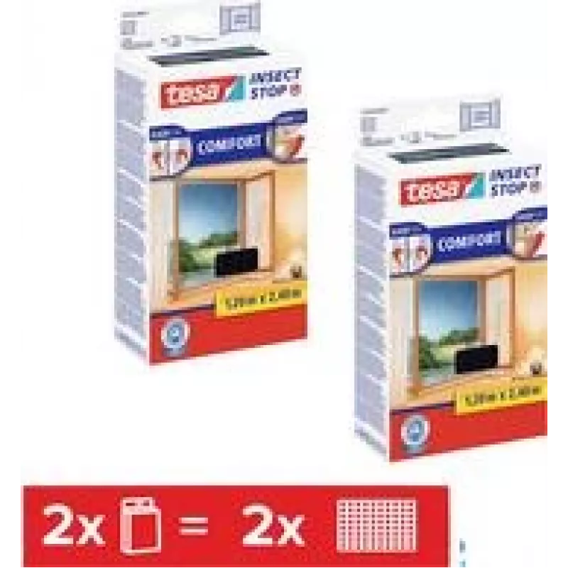 vabzdžių tinklelis -Set Comfort 2x 1,2 m x 2,4 m antracito (55918-00500-01)